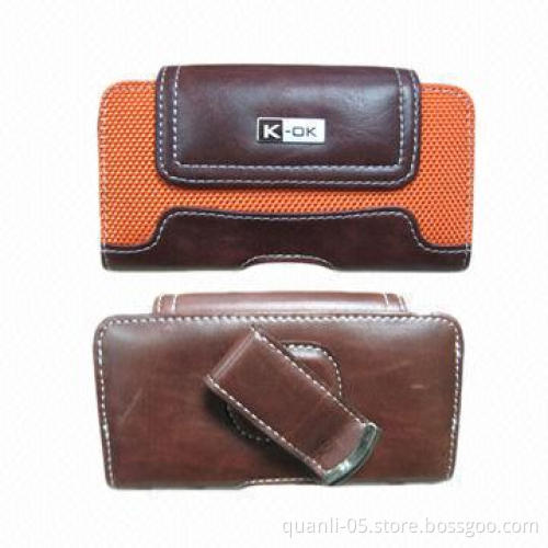 Leather/PU Mobile Phone Cases with Magnetic Button